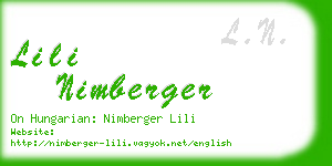 lili nimberger business card